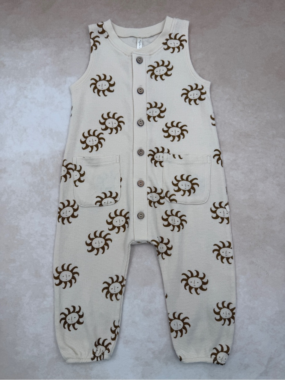 New Rylee + Cru Summer Waffle Jumpsuit Sunny
